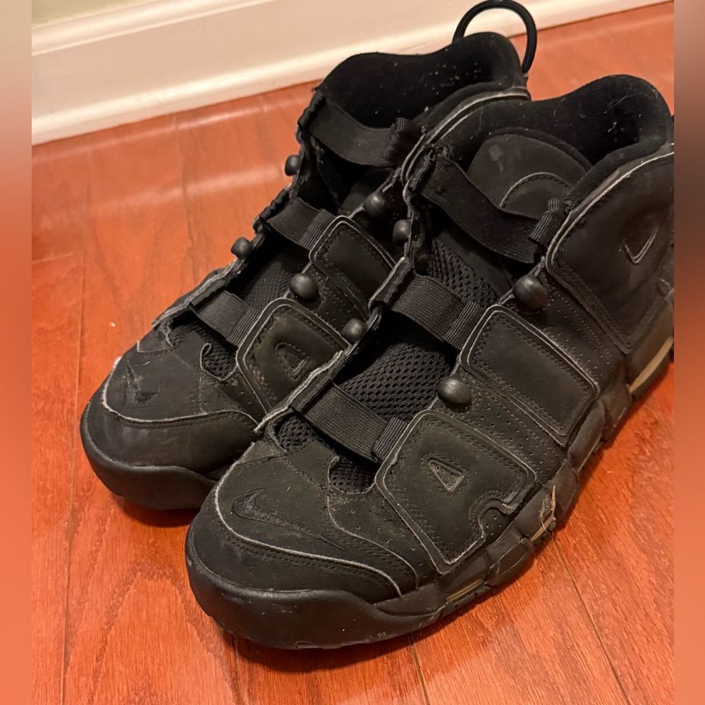 Nike Air More Uptempo Men's Black Athletic Shoes